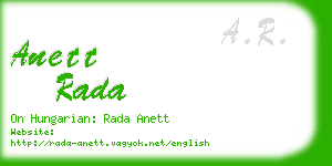 anett rada business card